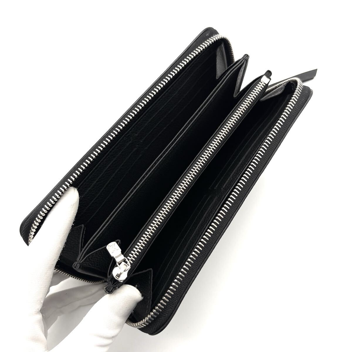 現行◆極美品◆LOUIS VUITTON ルイヴィトン ジッピーウォレット ロックミー LVロゴ 長財布 ノワール ブラック メンズ_画像6