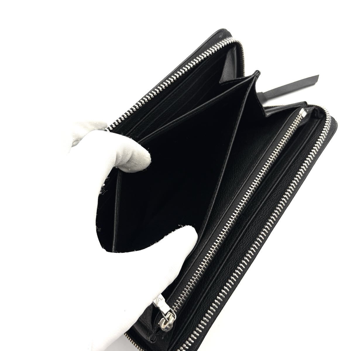 現行◆極美品◆LOUIS VUITTON ルイヴィトン ジッピーウォレット ロックミー LVロゴ 長財布 ノワール ブラック メンズ_画像8