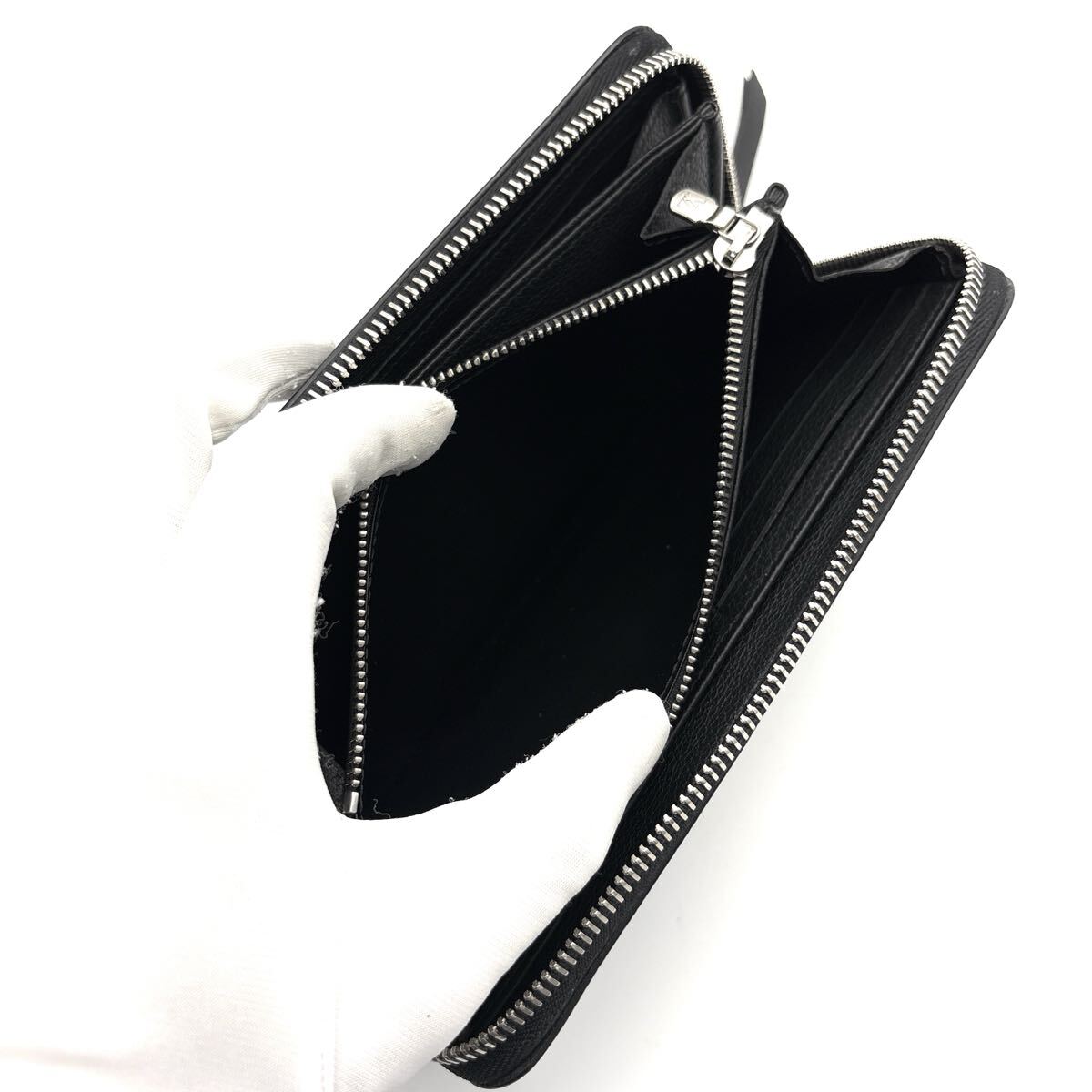 現行◆極美品◆LOUIS VUITTON ルイヴィトン ジッピーウォレット ロックミー LVロゴ 長財布 ノワール ブラック メンズ_画像9