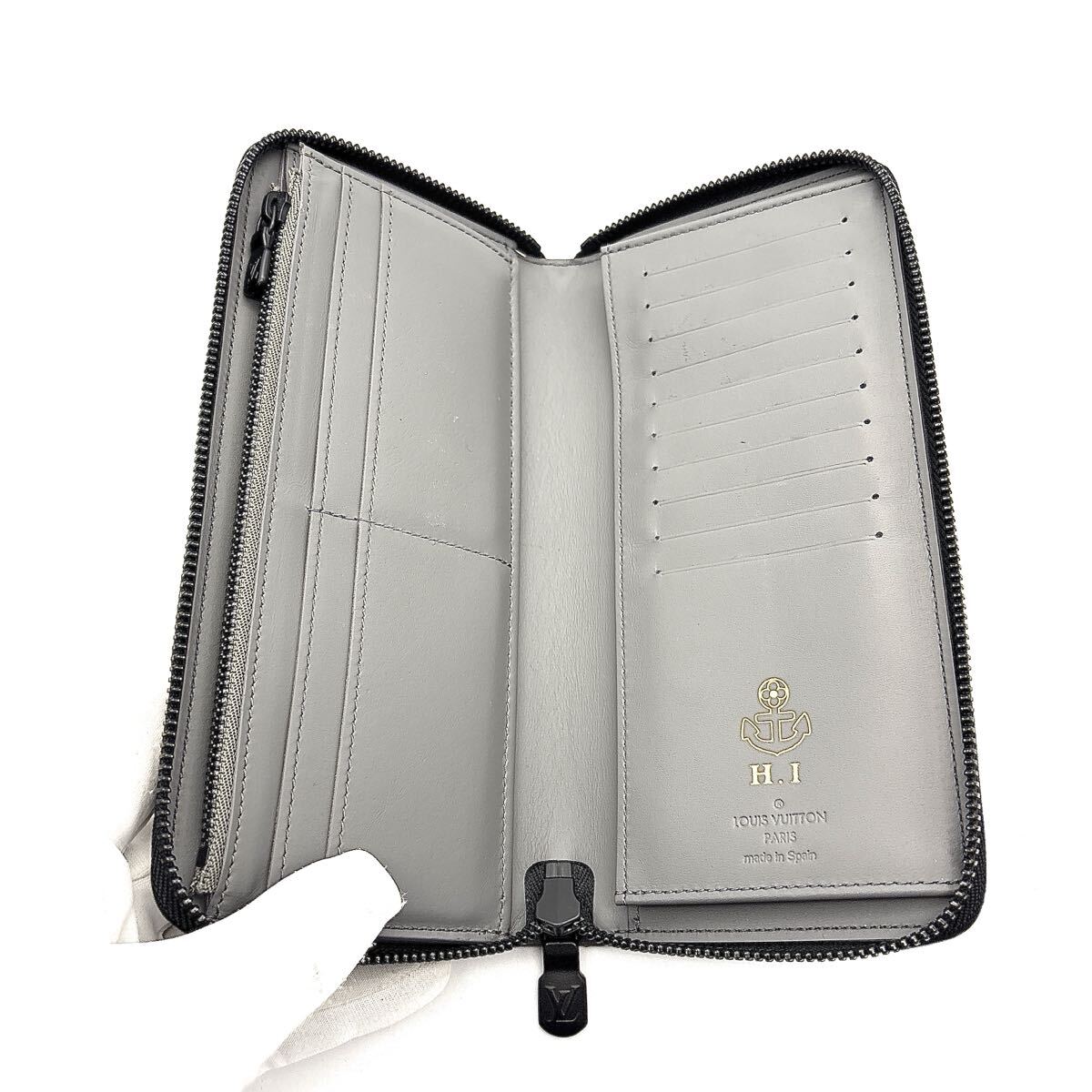 現行◆未使用級◆LOUIS VUITTON ルイヴィトン ヴェルティカル モノグラム シャドウ 長財布 グレー メンズ_画像6