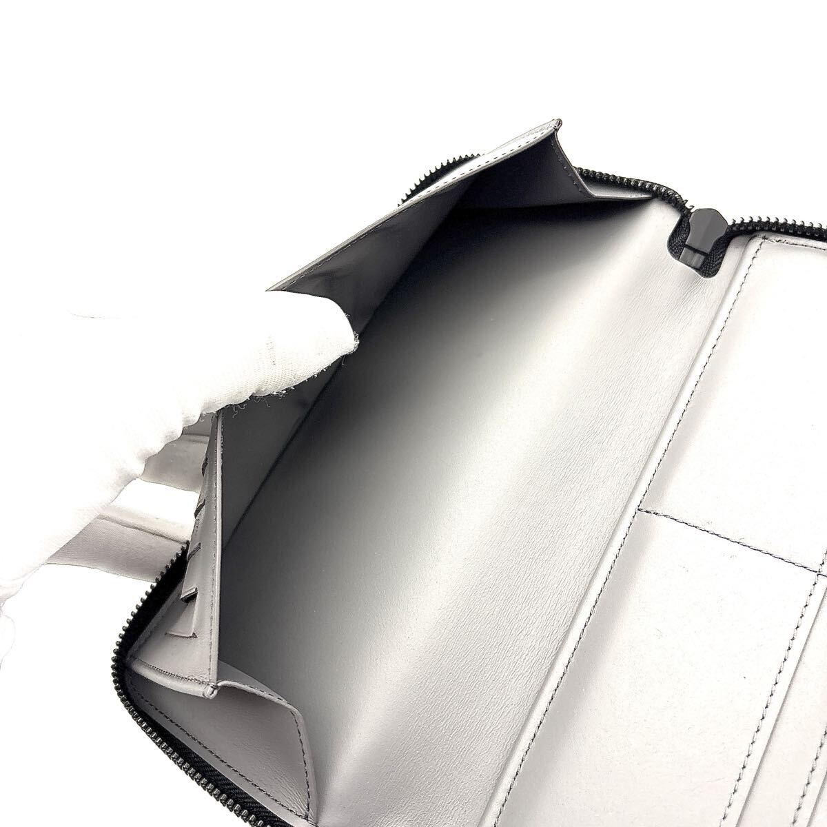 現行◆未使用級◆LOUIS VUITTON ルイヴィトン ヴェルティカル モノグラム シャドウ 長財布 グレー メンズ_画像8