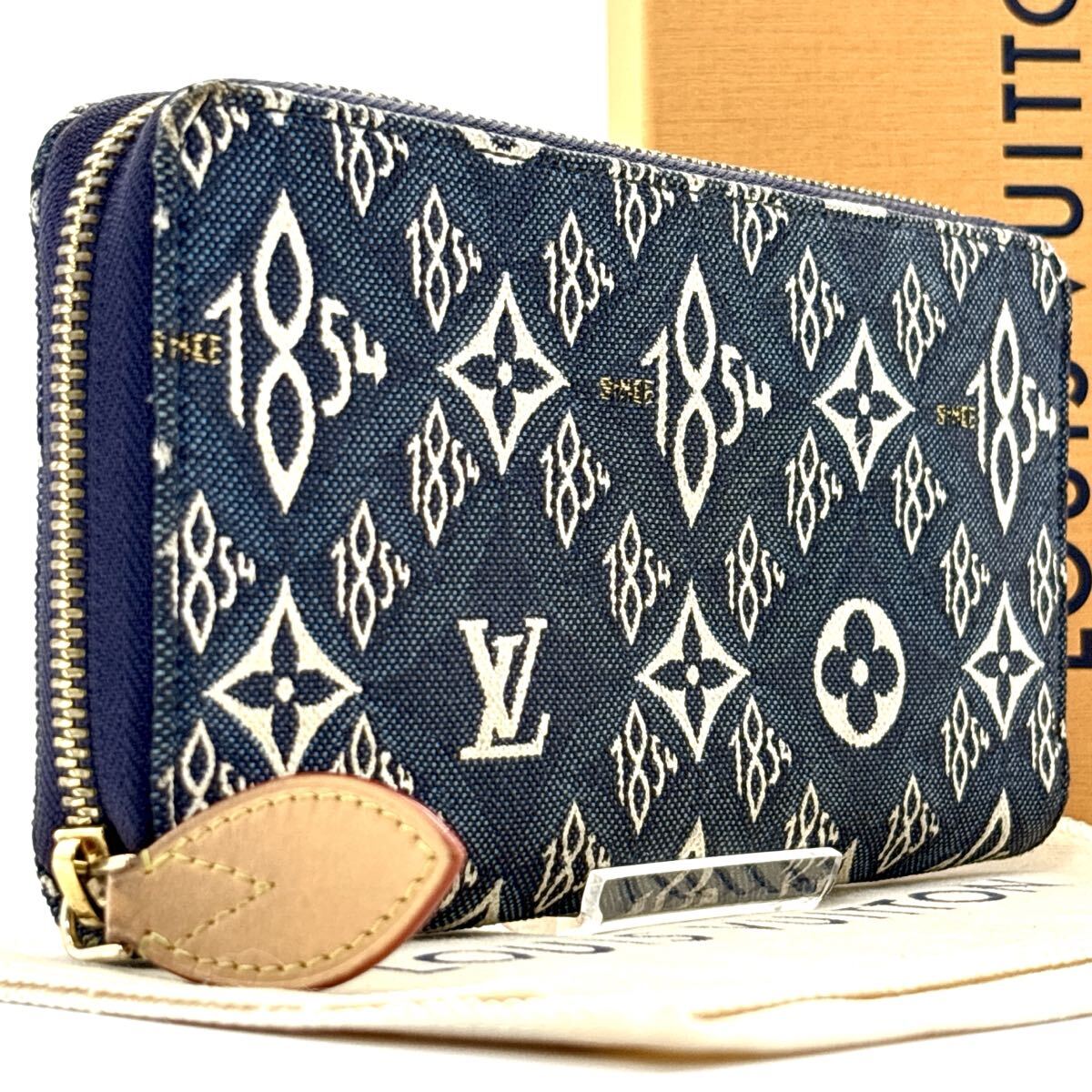 現行◆LOUIS VUITTON ルイヴィトン ジッピーウォレット デニム since1854 長財布 ブルー メンズ_画像1