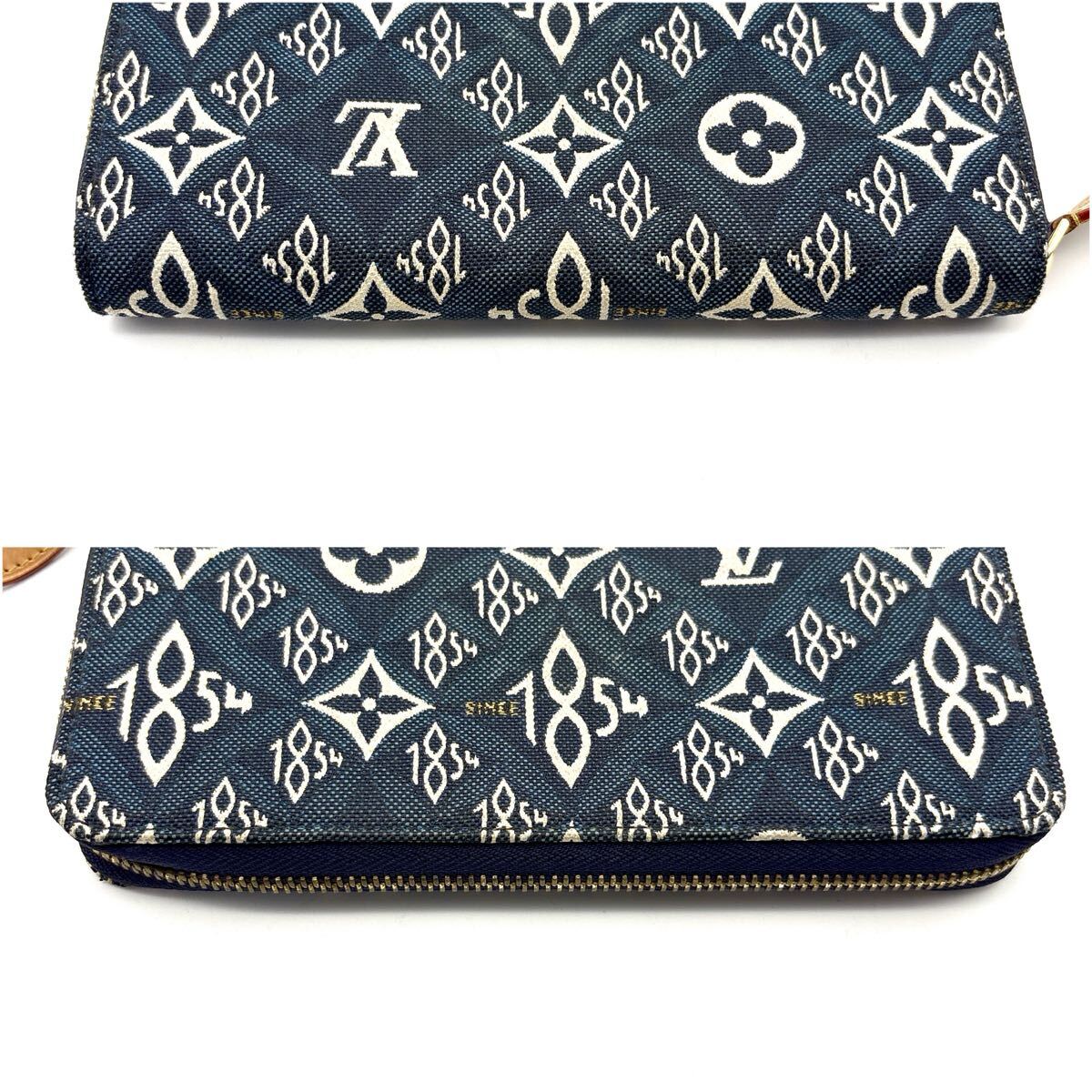 現行◆LOUIS VUITTON ルイヴィトン ジッピーウォレット デニム since1854 長財布 ブルー メンズ_画像3
