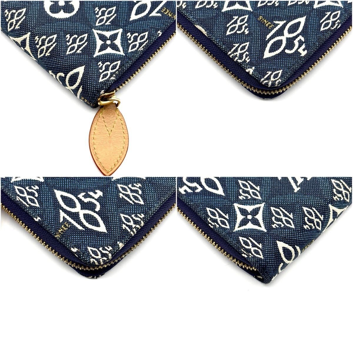 現行◆LOUIS VUITTON ルイヴィトン ジッピーウォレット デニム since1854 長財布 ブルー メンズ_画像5