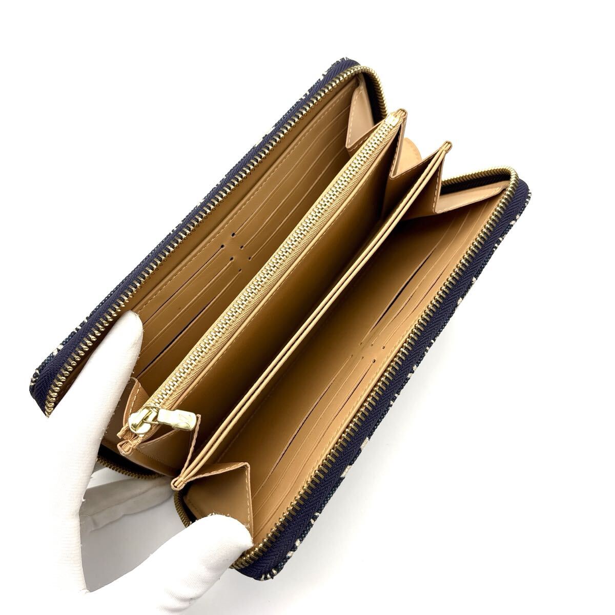 現行◆LOUIS VUITTON ルイヴィトン ジッピーウォレット デニム since1854 長財布 ブルー メンズ_画像6