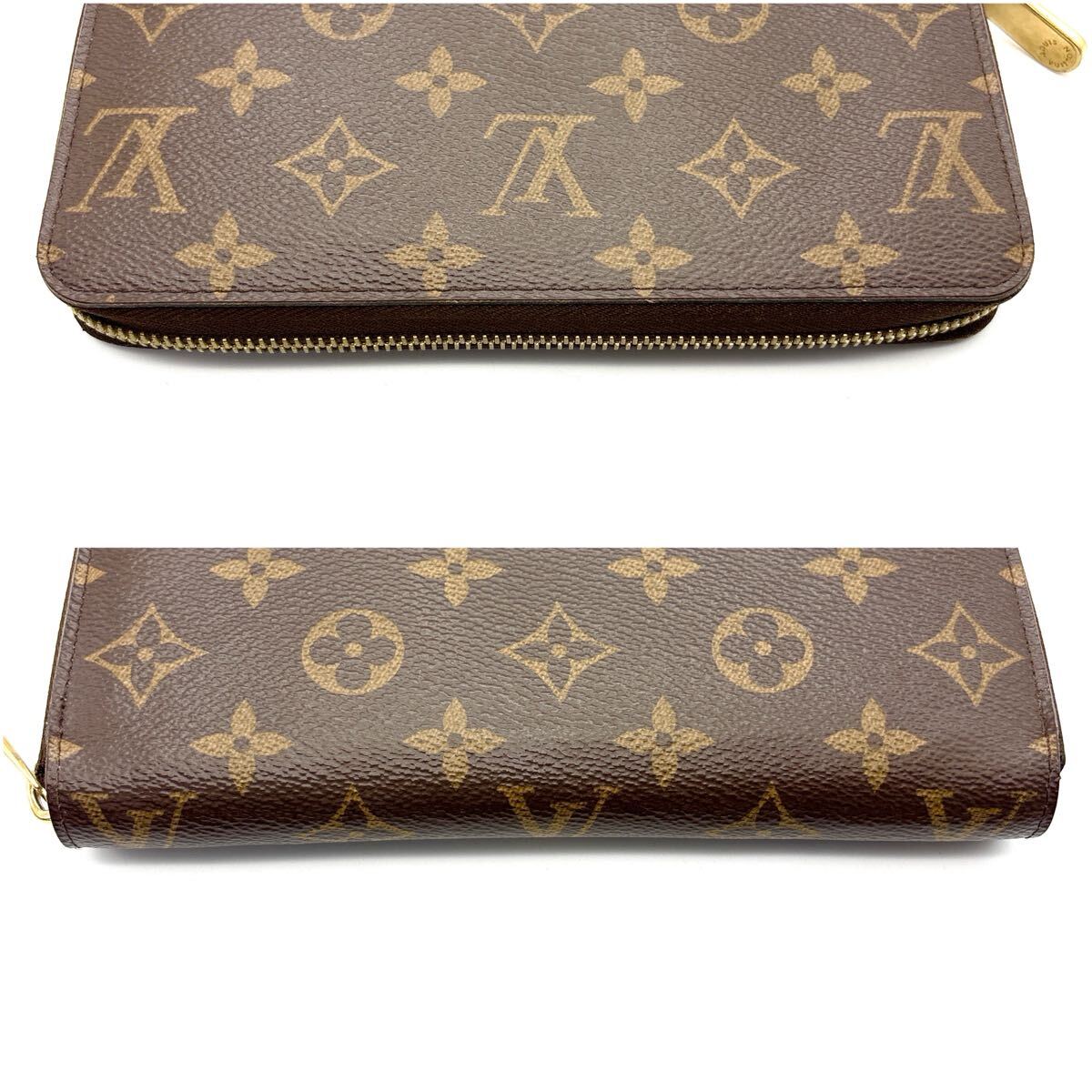 現行型◆極美品◆LOUIS VUITTON ルイヴィトン ジッピーウォレット フューシャ モノグラム 長財布 ロングウォレット ブラウン レディース_画像3