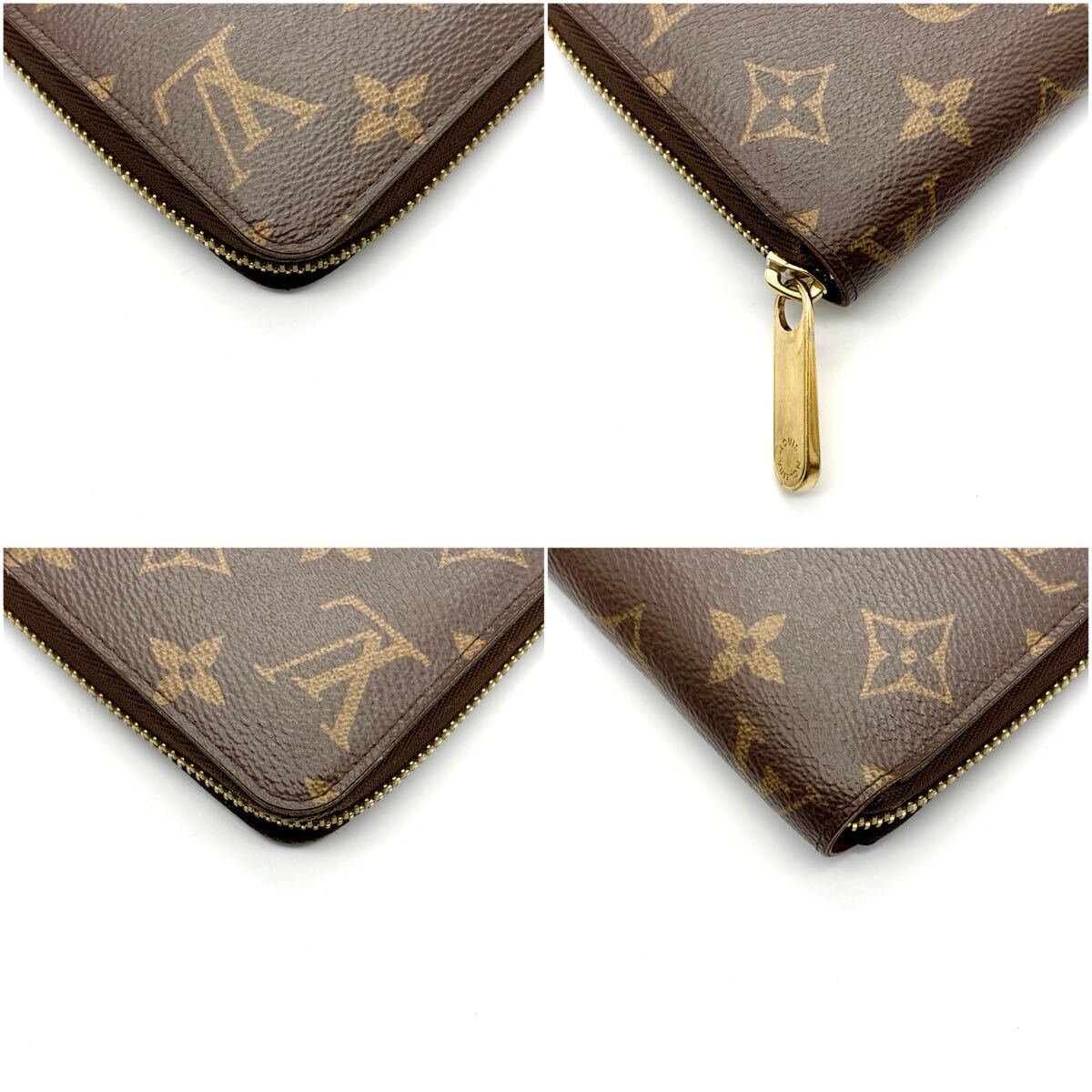 現行型◆極美品◆LOUIS VUITTON ルイヴィトン ジッピーウォレット フューシャ モノグラム 長財布 ロングウォレット ブラウン レディース_画像5
