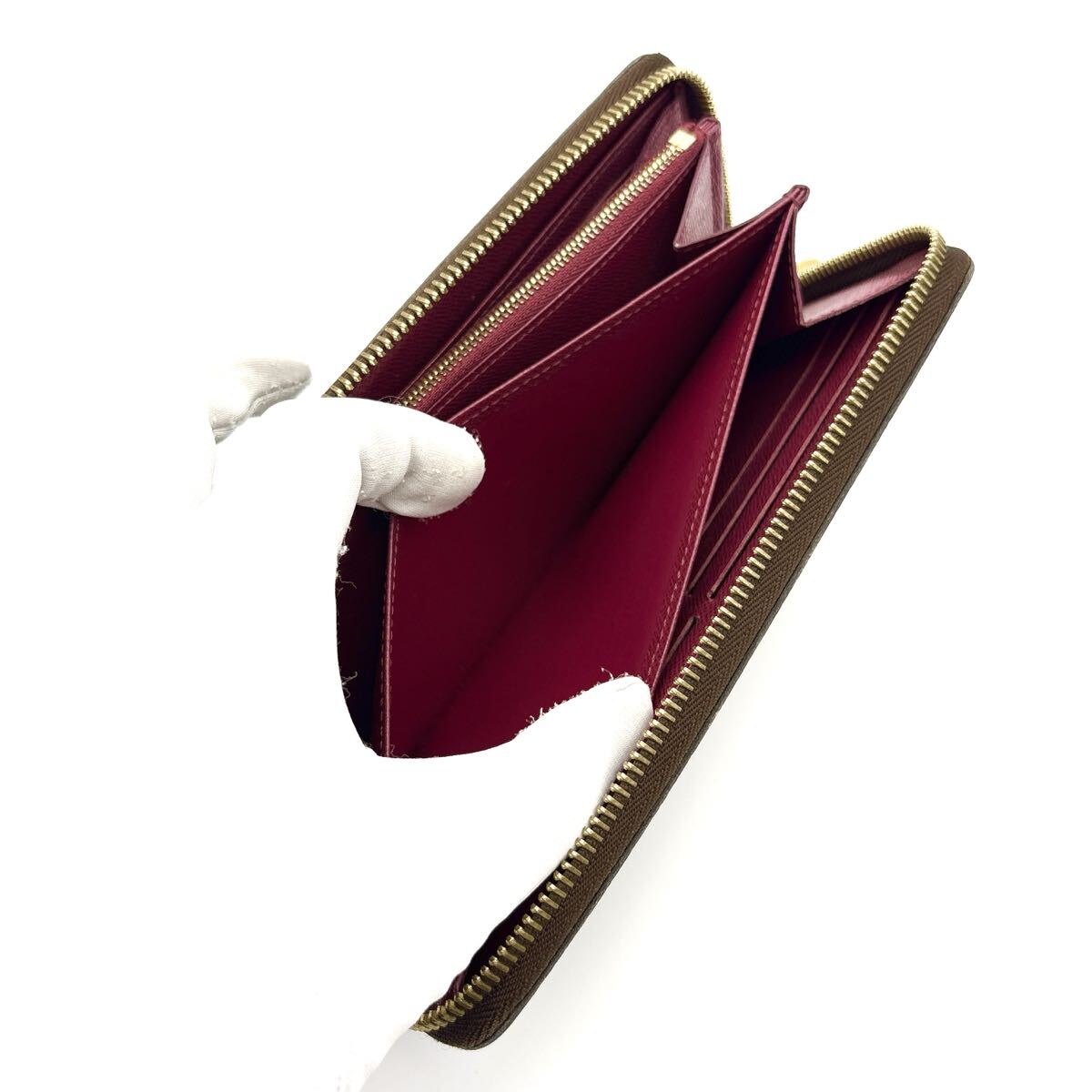 現行型◆極美品◆LOUIS VUITTON ルイヴィトン ジッピーウォレット フューシャ モノグラム 長財布 ロングウォレット ブラウン レディース_画像8