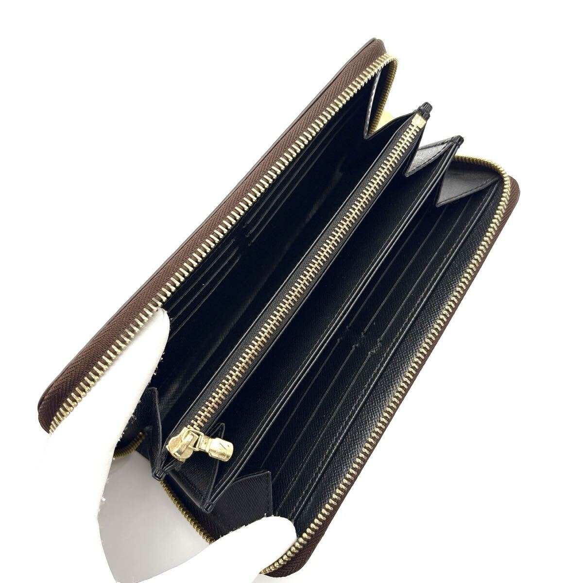現行◆未使用級◆LOUIS VUITTON ルイヴィトン ジッピーウォレット モノグラム リバース ジャイアント ブラウン 長財布_画像7