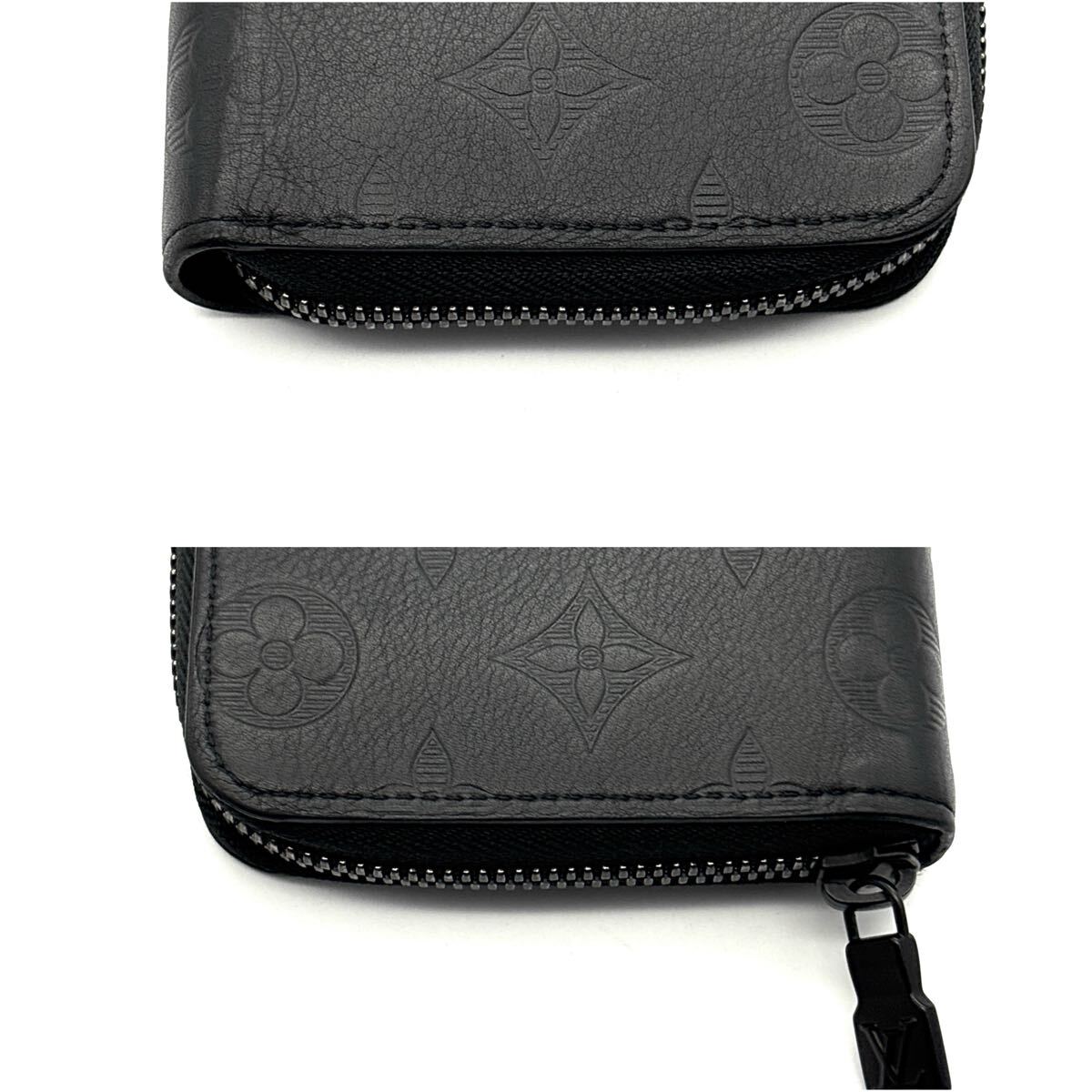 現行◆極美品◆LOUIS VUITTON ルイヴィトン ヴェルティカル モノグラム シャドウ 長財布 ロングウォレット ノワール メンズ_画像4