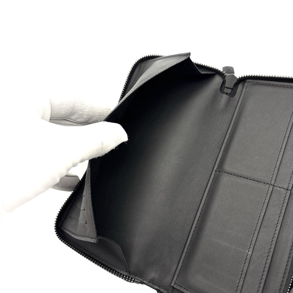 現行◆極美品◆LOUIS VUITTON ルイヴィトン ヴェルティカル モノグラム シャドウ 長財布 ロングウォレット ノワール メンズ_画像8