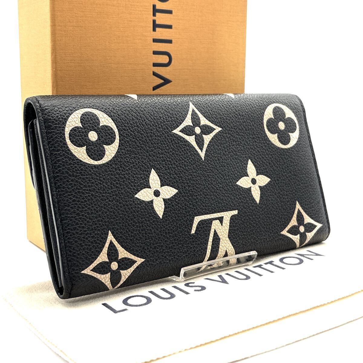 未使用級◆LOUIS VUITTON ルイヴィトン ポルトフォイユ サラ モノグラム アンプラント 長財布 バイカラー メンズ レディース_画像2