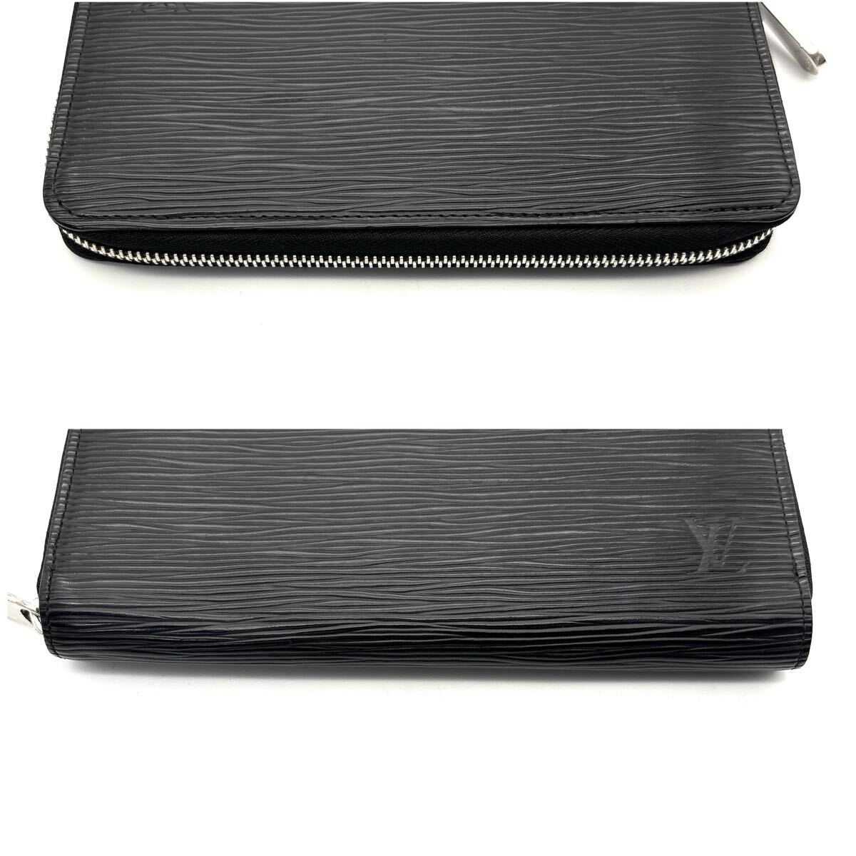 現行型◆極美品◆LOUIS VUITTON ルイヴィトン ジッピーウォレット エピ LVロゴ 長財布 ロングウォレット ノワール メンズ_画像3