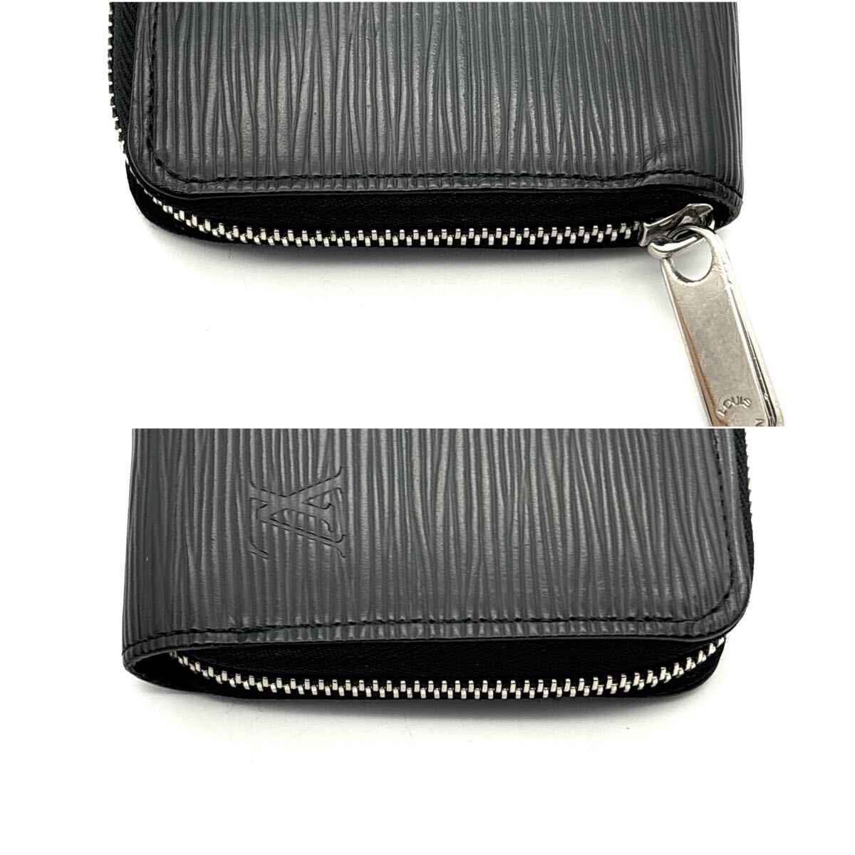 現行型◆極美品◆LOUIS VUITTON ルイヴィトン ジッピーウォレット エピ LVロゴ 長財布 ロングウォレット ノワール メンズ_画像4