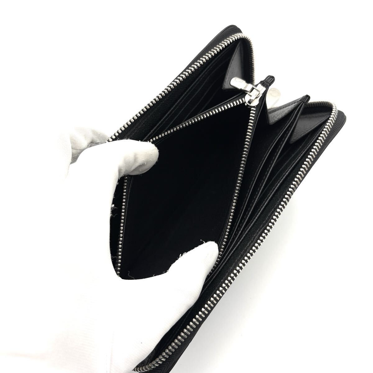 現行型◆極美品◆LOUIS VUITTON ルイヴィトン ジッピーウォレット エピ LVロゴ 長財布 ロングウォレット ノワール メンズ_画像9