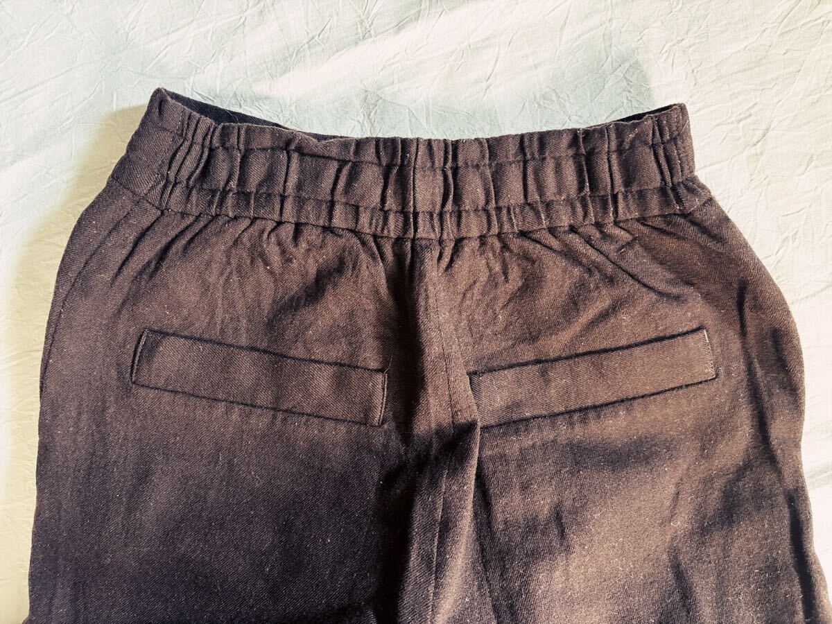 ∞ FRAMeWORK フレームワーク　サキソニー　ワイドパンツ　ウール　３８　ブラウン　茶　イージー　リラックス　∞_画像9