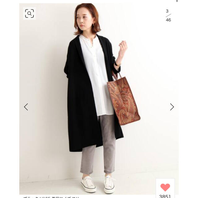 ∞ IENA イエナ ニット ガウン コート グレー　カーディガン　ウール１００% 羽織り　ジャケット　コート　∞_画像6