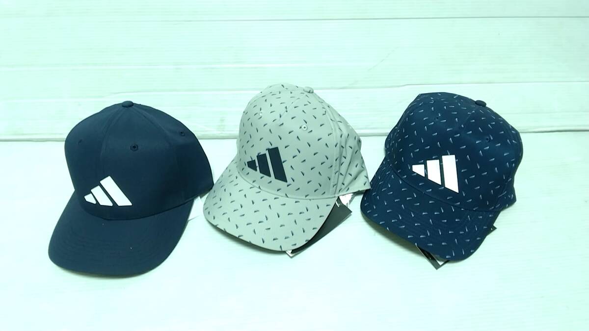 アディダス　ゴルフ キャップ 3点セット NV・SV・NV　日本仕様　新品　(14)_画像1