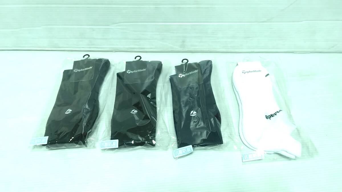 テーラーメイド　ゴルフソックス　4点セット BK・WH　日本仕様　新品　(19)_画像1