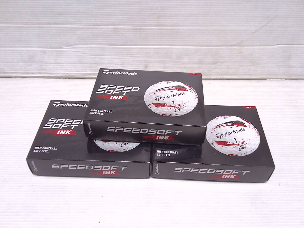 テーラーメイド　ゴルフボール　SpeedSoft INK RED　3ダースセット　日本仕様　新品_画像1