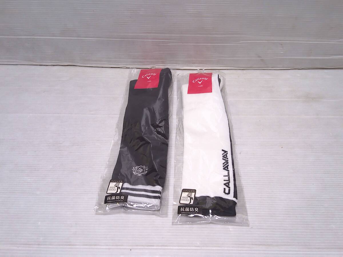 テーラーメイド・キャロウェイ　ソックス　レディース　5点セット　BK・NV・BK・WH　日本仕様　新品　(33)_画像4