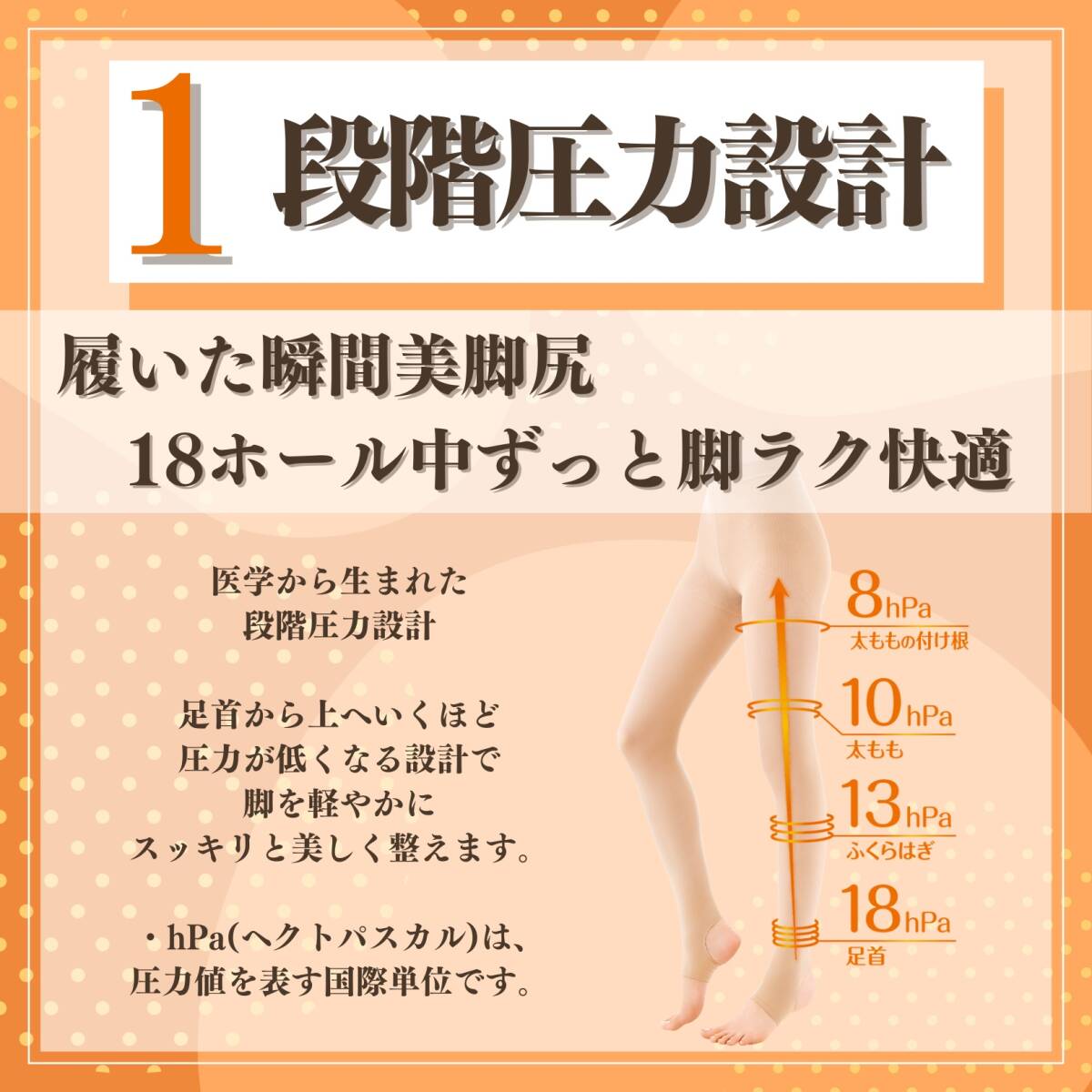 ピップ 2025年モデル スリムウォークゴルフ 美脚&美尻ストッキング トレンカタイプ M-L_画像3