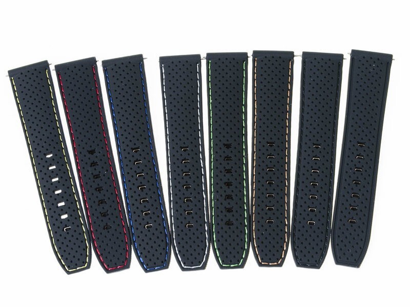 アウトドア スポーツ ファッション 腕時計 交換用 パーツ 厚め 防水効果 シリコン製 バンド ベルト 22MM#レッド_画像4