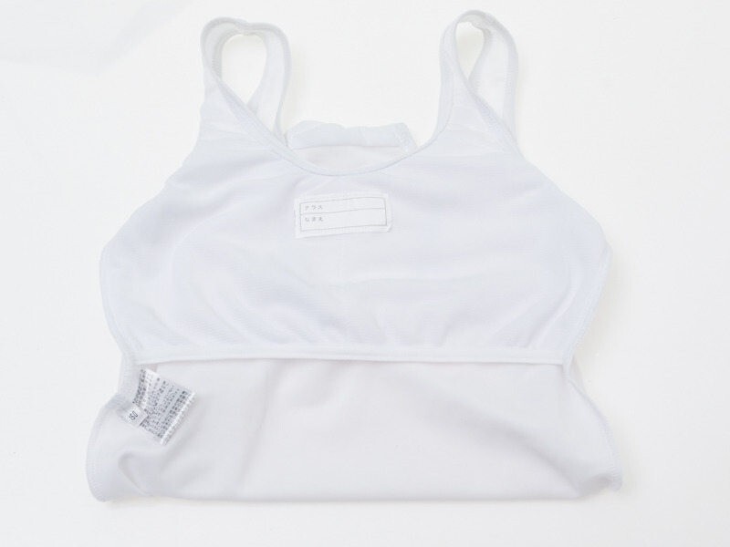 コスプレ用 スクール水着風コスチューム 衣装 ワンピース水着風 無地 シンプル#ホワイト Sサイズ_画像3