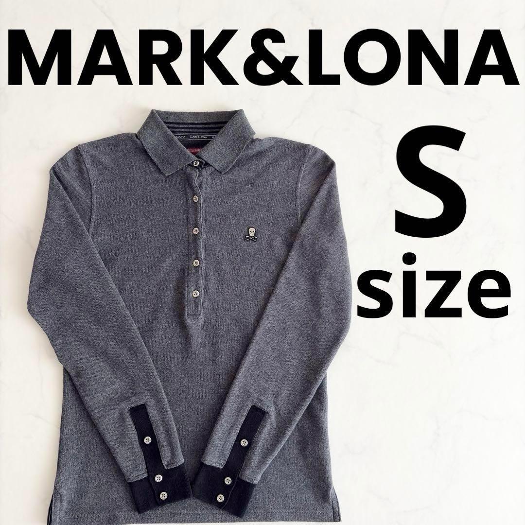 MARK&LONA マークアンドロナ 長袖ポロシャツ S グレー スカル 日本製_画像1