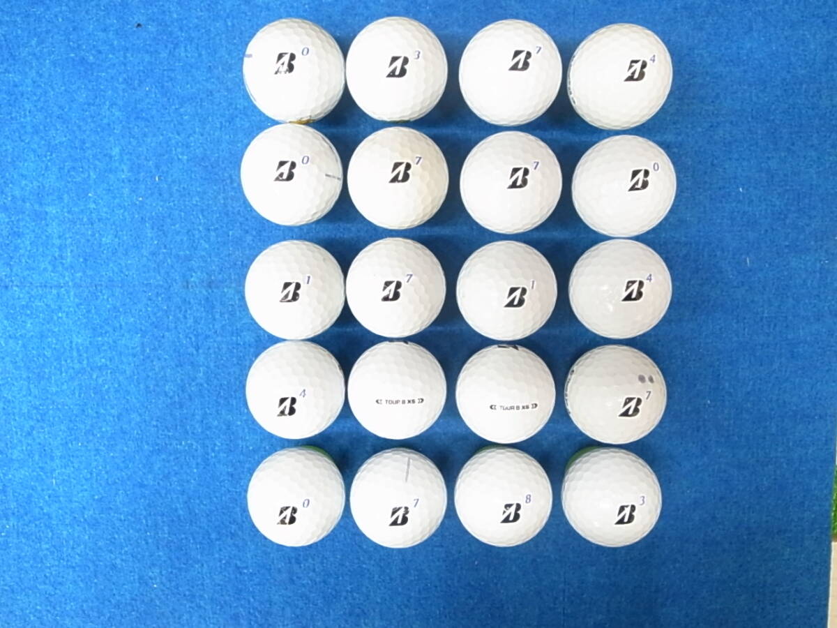[251121B24] ブリヂストン ツアービーエックスエス BRIDGESTONE TOUR BXS 白 20球 ロストボール 【中古】_画像1