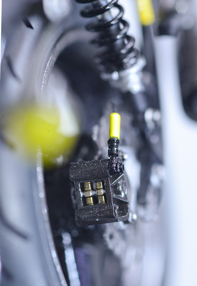 1/12　ブレーキホースバンジョー（エルボー、ストレート)、ニップル、カシメ継手セット　3Dプリンタ出力未塗装キット　ディティールアップ_画像6