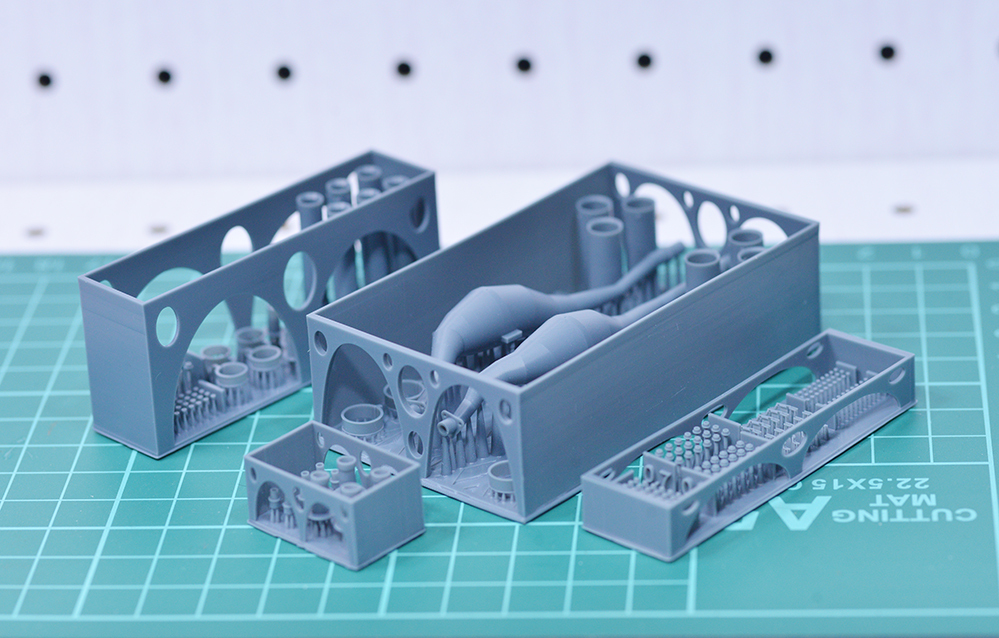 1/12　TZR250(3MA)用社外チャンバー、マフラー（+ロングサイレンサー) 　3Dプリンタ出力未塗装キット レーシングチャンバー_画像1