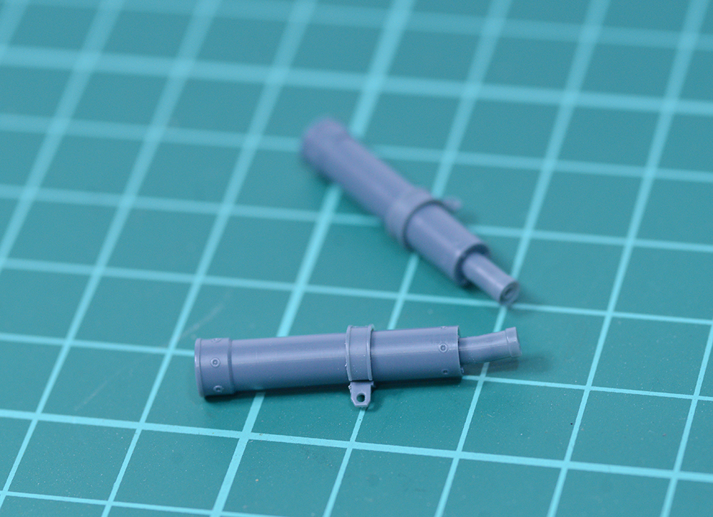 1/12　TZR250(3MA)用社外チャンバー、マフラー（+ロングサイレンサー) 　3Dプリンタ出力未塗装キット レーシングチャンバー_画像4