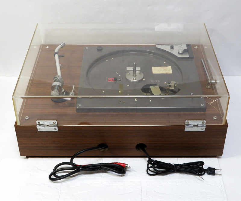 【中古現状品】JP / 日本フォノモーター:ベルトドライブ ターンテーブル T-500 グレース G-545? トーンアーム・キャビネット付き_画像4