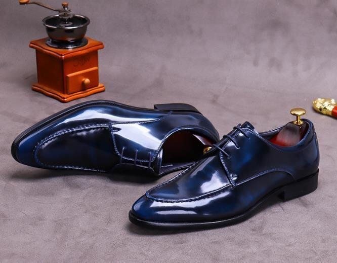 美品イングランド式ビジネスシューズ メンズシューズ ☆本革シューズ 革靴☆職人手作り 牛革 紳士靴▲ブル_画像3