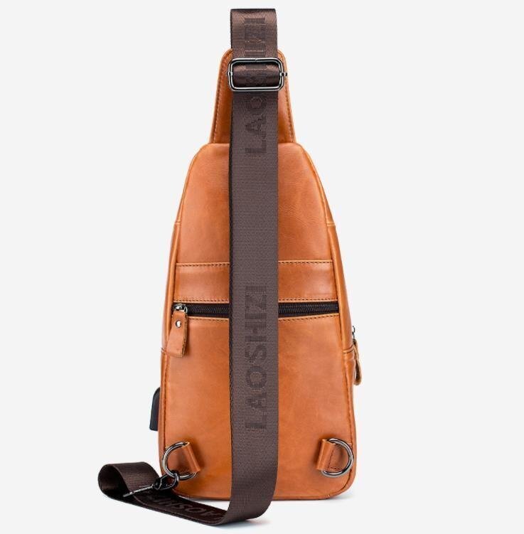 本革 ボディバッグ メンズ レザー 耐久 ワンショルダーバッグ 牛革 ショルダーバッグ 斜めがけ鞄 カジュアル鞄_画像2