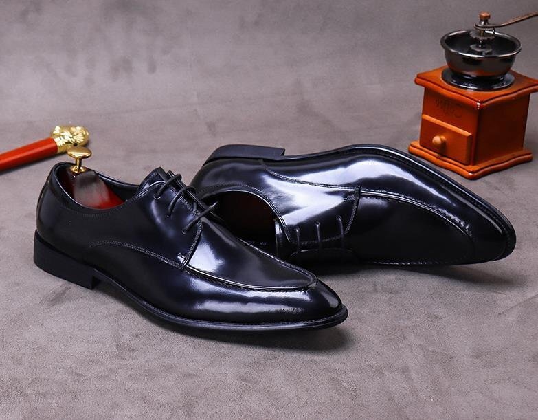 美品イングランド式ビジネスシューズ メンズシューズ ☆本革シューズ 革靴☆職人手作り 牛革 紳士靴▲ブル_画像7