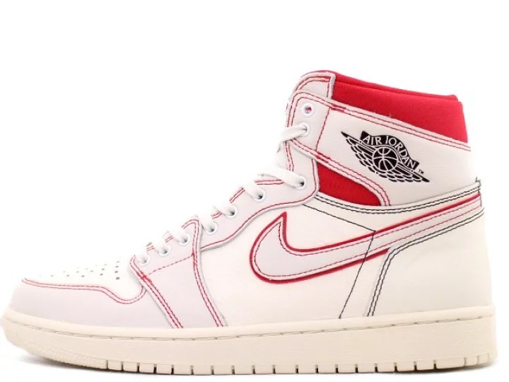 NIKE/ナイキ AIR JORDAN 1 RETRO HI OG Phantom UNIVERSITY RED エアジョーダン1 555088-160/23.5_画像1