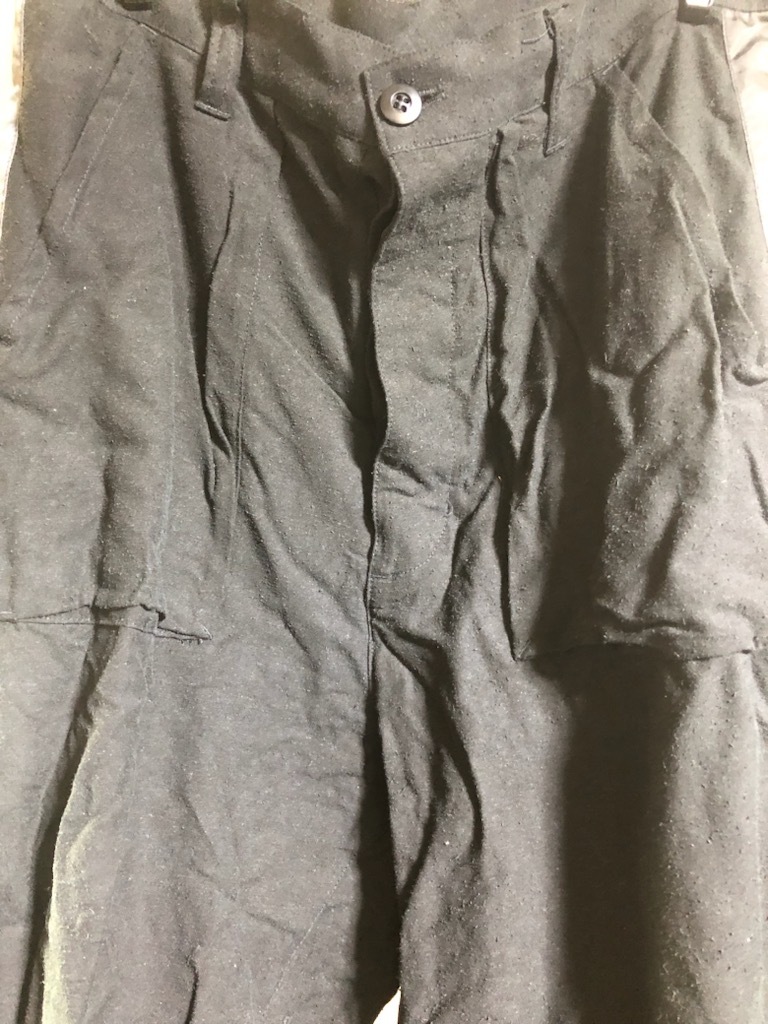 【未使用・希少】元バックラッシュ　Dhyana ディアーナ パンツ　ルーズシルエット　サルエル　黒　サイドライン　シルク_画像2