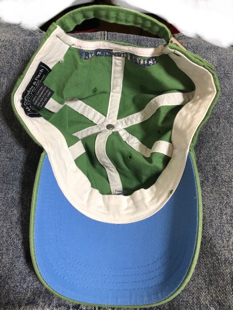 Abercombie & Fitch アバクロンビーアンドフィッチ ムース刺繍 キャップ/帽子 グリーン 未使用 _画像4