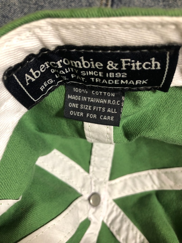 Abercombie & Fitch アバクロンビーアンドフィッチ ムース刺繍 キャップ/帽子 グリーン 未使用 _画像5