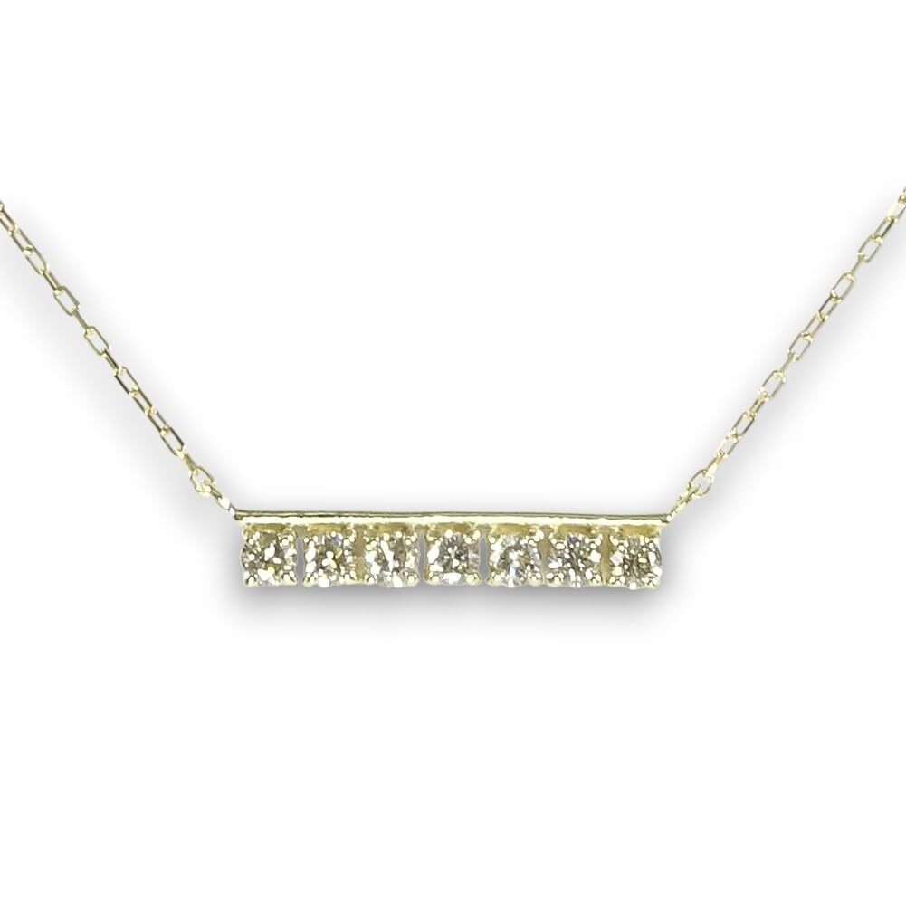 K10 Monde колье 10 золотой желтое золото diamond подвеска 7 камень SI Revell прекрасное качество [ зодиакальный камень 4 месяц ] [ подарок упаковка завершено ]