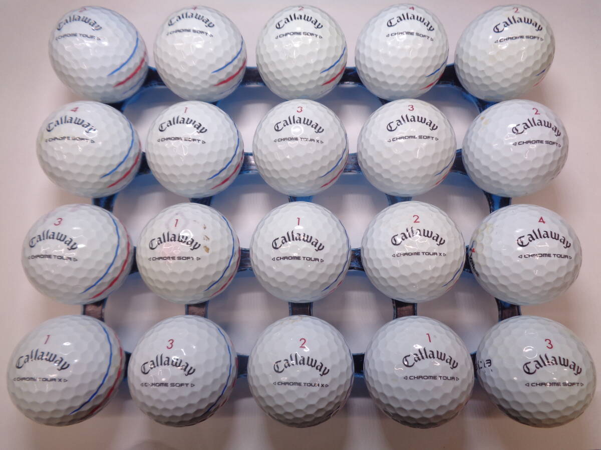 [1124010] キャロウェイ トリプルトラック色々 24年 Callaway 20球 ロストボール【中古】_画像2