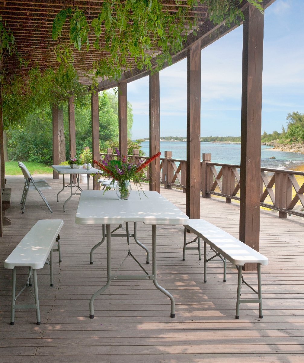 [ доставка внутри страны ][ ширина примерно 183cm] рабочий стол сад стол комплект 3 позиций комплект складной садовая мебель балкон уличный 