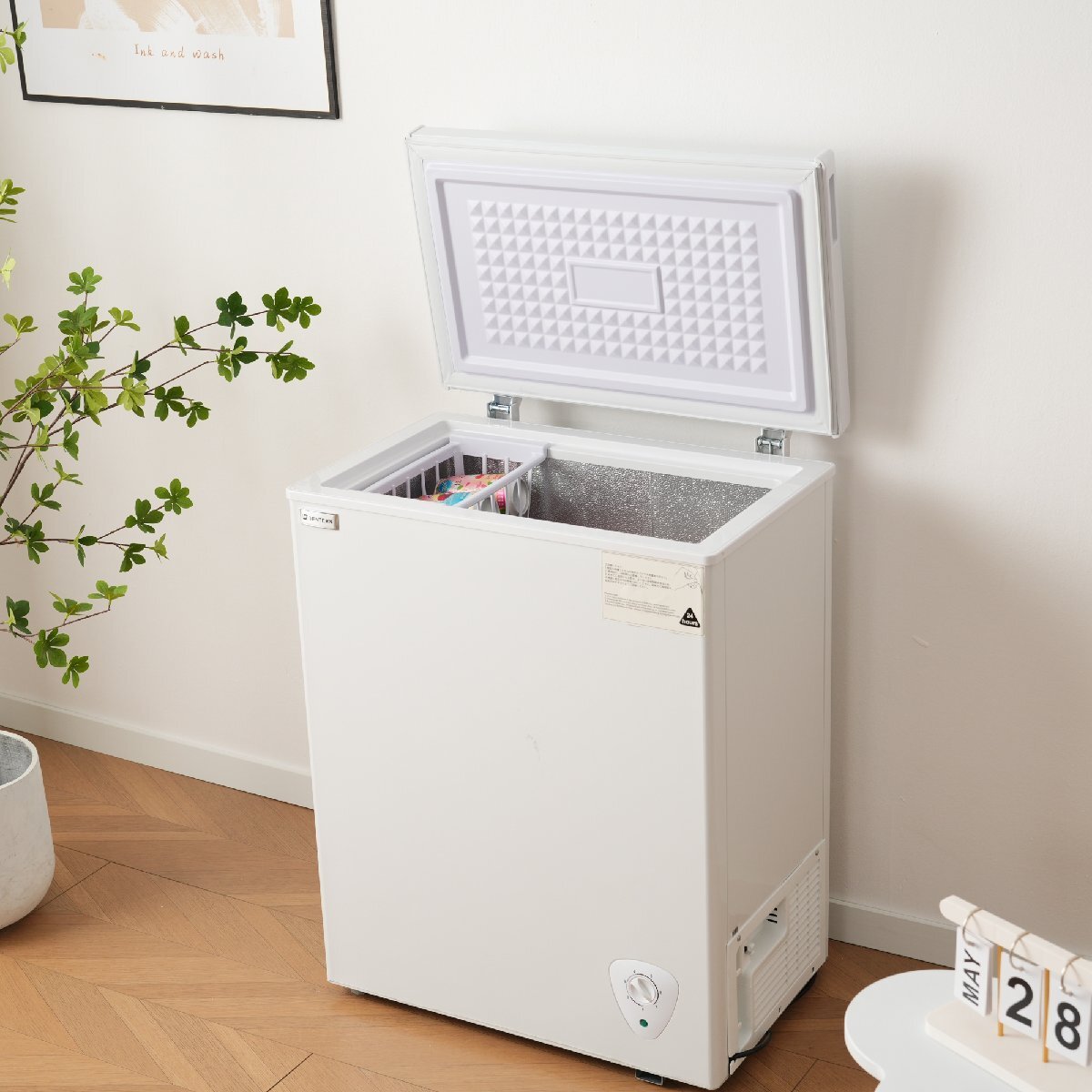 [ доставка внутри страны ] морозилка 90L для бытового использования для бизнеса грудь морозильник сверху открытие корзина имеется морозильник держатель рефрижератор ключ имеется экономия энергии тонкий холодный 