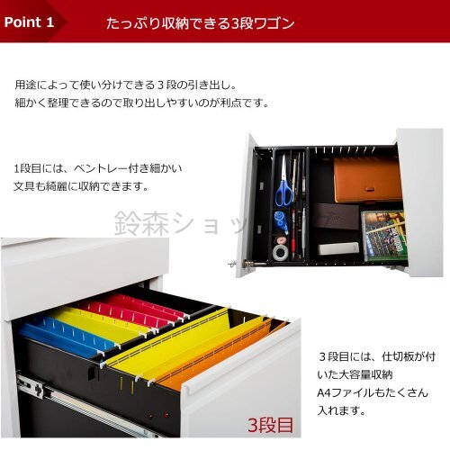 [ доставка внутри страны ] офисные передвижные тумбы ( черный ) тумбочка на колесах конечный продукт боковой Wagon офисные передвижные тумбы большая вместимость 3 уровень сборный не необходимо с роликами . ключ имеется 