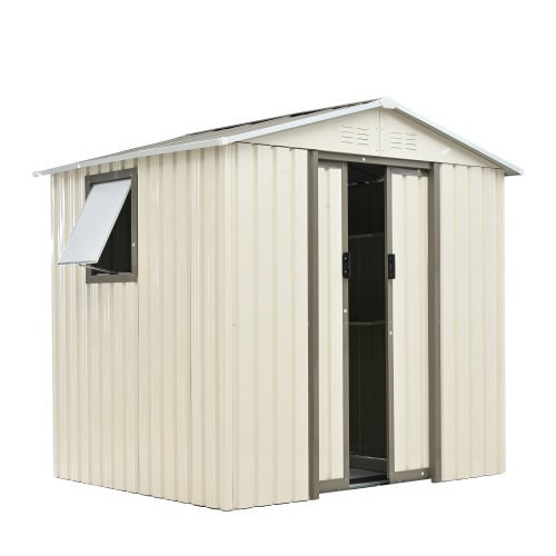 [ доставка внутри страны ] место хранения наружный steel склад покрытие пола укрепление рама имеется дверь вне шкаф W194cm*D162cm*H184cm предмет класть модный большой шкаф наружный место хранения .