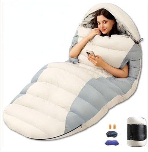  конверт type спальный мешок зимний 3.5kg Duck down -30 раз выдерживающий холод 320T водонепроницаемый обе рука ... возможность защищающий от холода уличный кемпинг упаковочный пакет есть круг мытье предотвращение бедствий альпинизм спальное место в транспортном средстве 