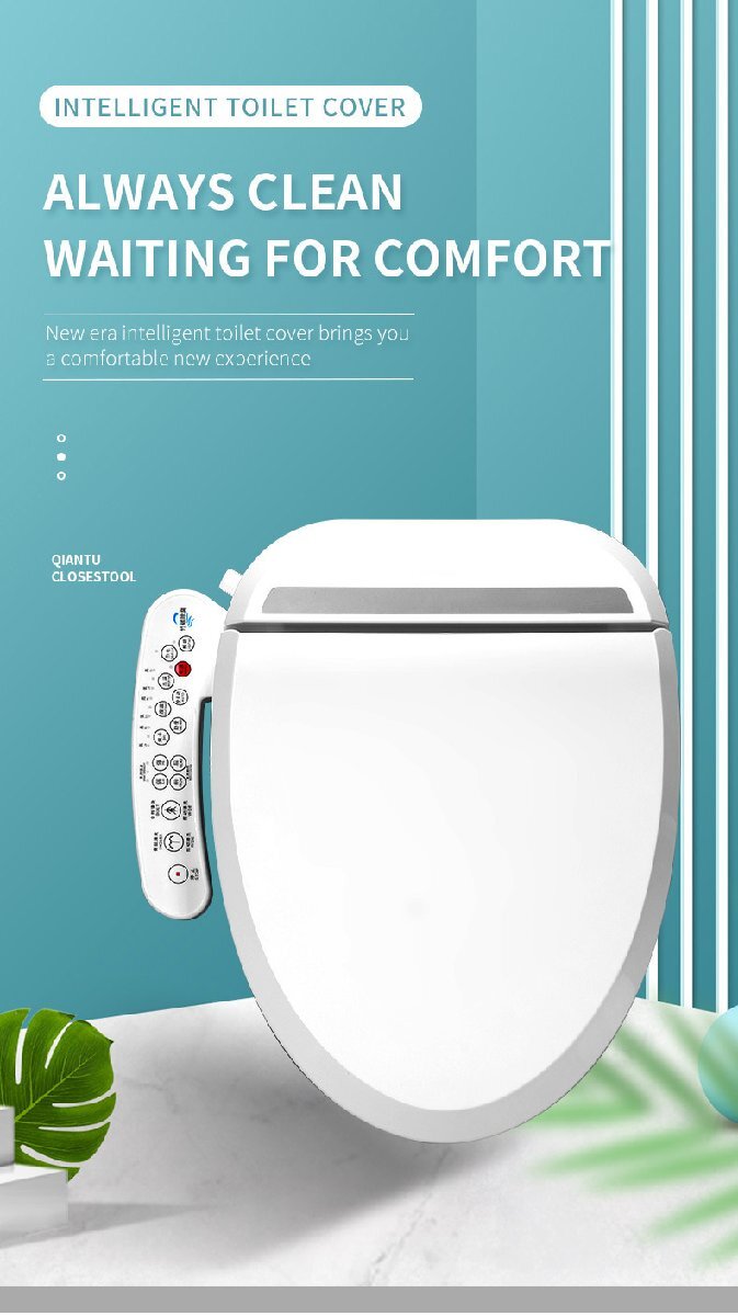 スマートトイレ便座、全自動家庭用、ホテル対応、即座に加熱される便座、電動トイレ便座_画像1