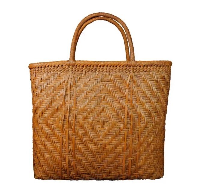 良い品質★ 手編み山葡萄籠バッグ 山葡萄かごバッグ バスケット籐かご 職人手作り良品_画像7